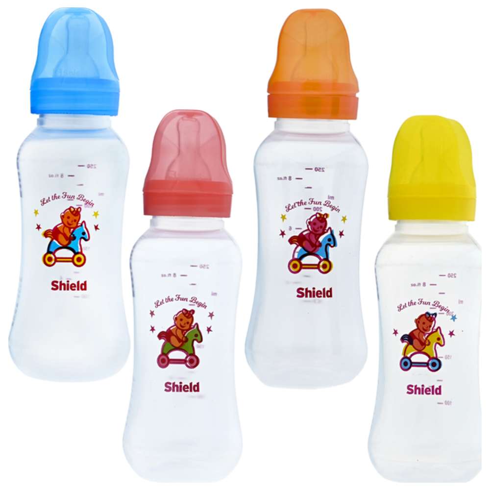 Shield Baby - Standard Neck Classic Feeding Bottle - 250 ml - Color May Vary - 1 Pc