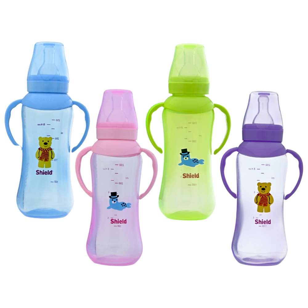 Shield Baby - Special Edition Standard Neck Feeding Bottle - 250 ml - Color May Vary - 1 Pc