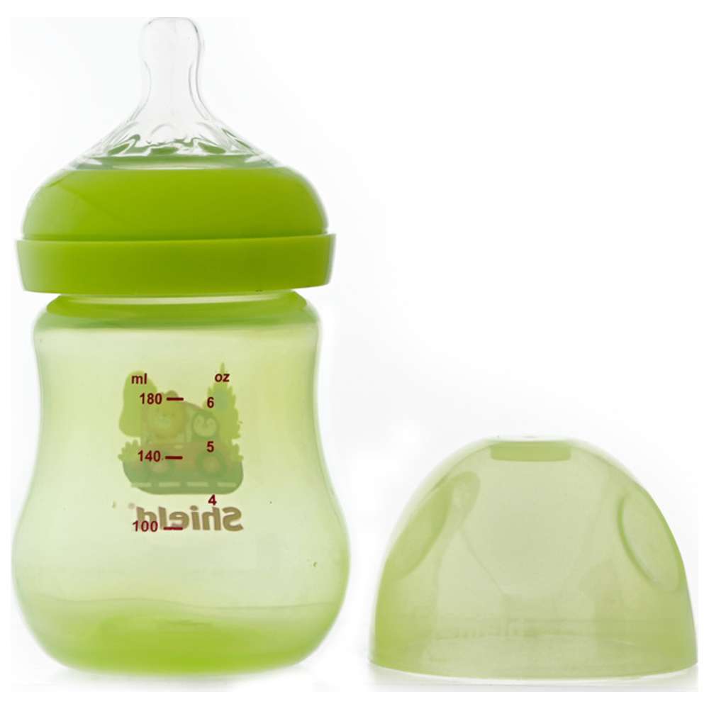 Shield Baby - PP Crystal Wide Neck Feeding Bottle - 180 ml - Color May Vary - 1 Pc