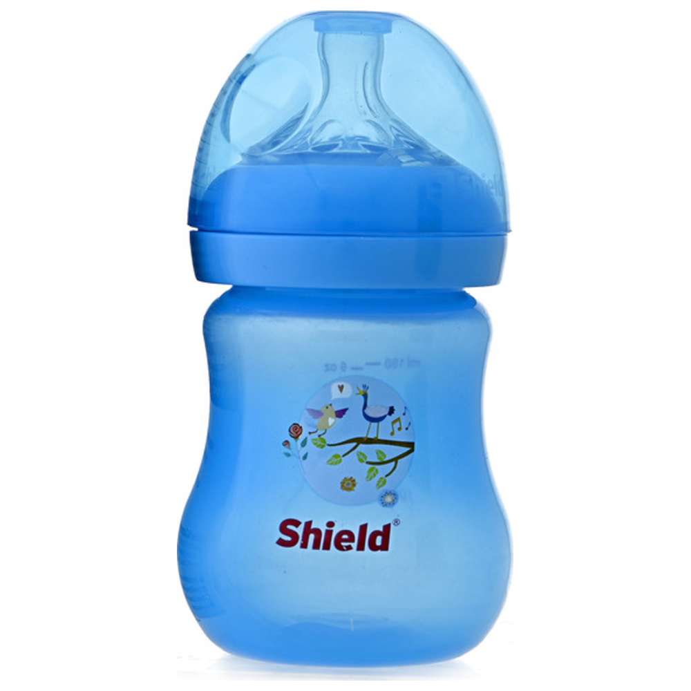 Shield Baby - PP Crystal Wide Neck Feeding Bottle - 180 ml - Color May Vary - 1 Pc