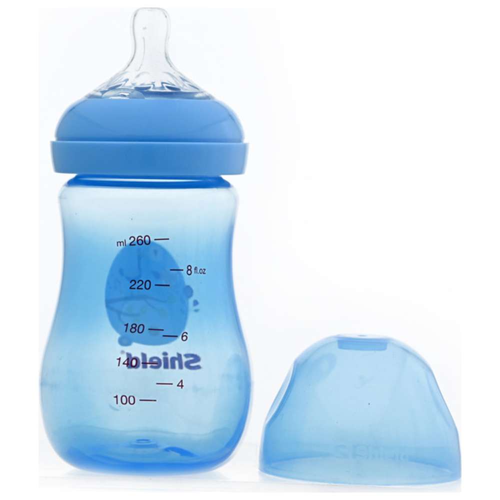Shield Baby - PP Crystal Wide Neck Feeding Bottle - 260 ml - Color May Vary - 1 Pc