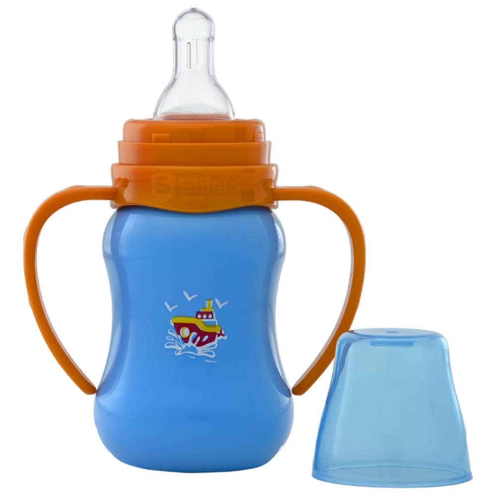 Shield Baby - PP Standard Neck Deluxe Feeding Bottle - 125 ml - Color May Vary - 1 Pc