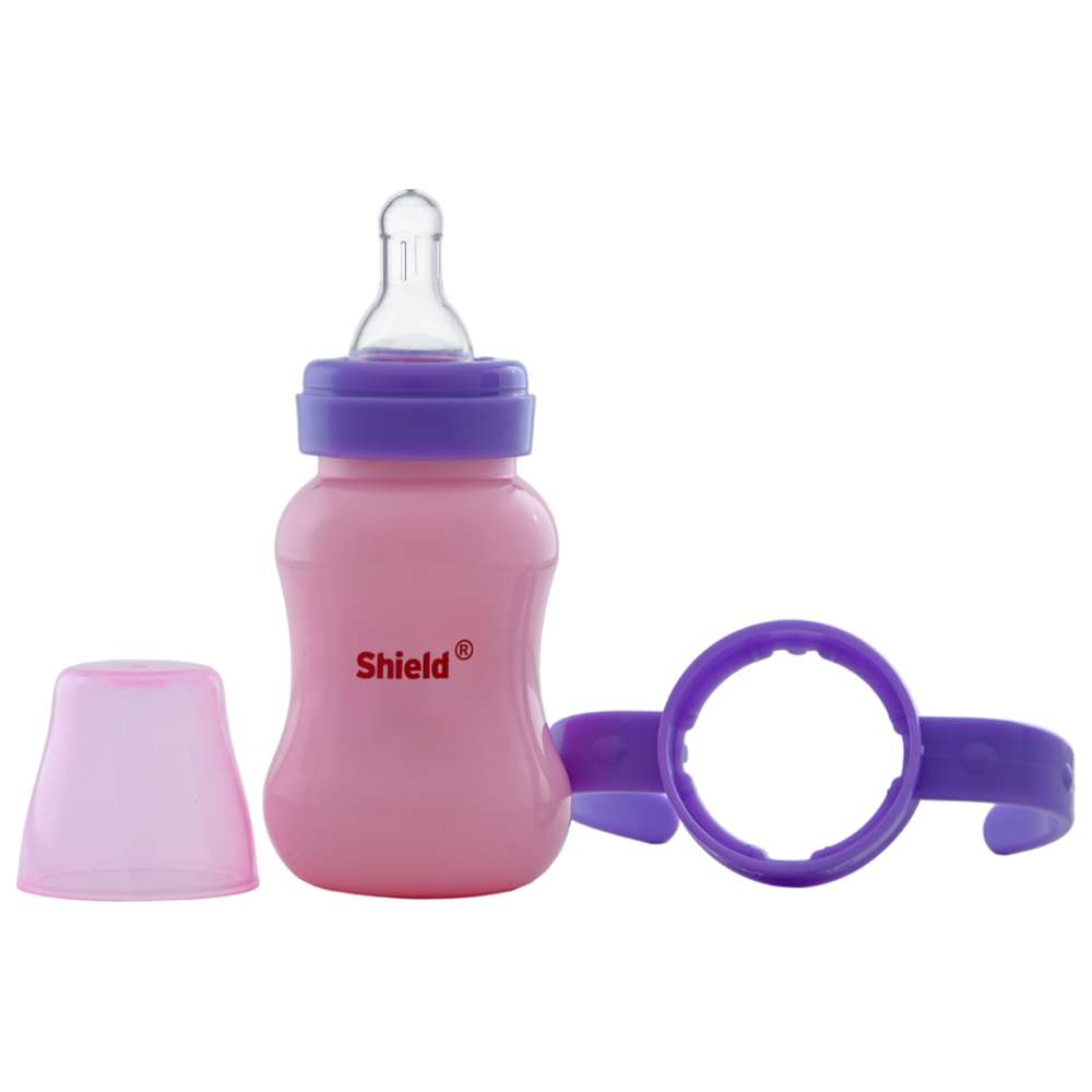 Shield Baby - PP Standard Neck Deluxe Feeding Bottle - 125 ml - Color May Vary - 1 Pc