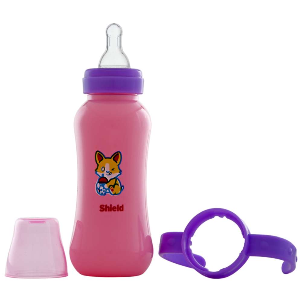 Shield Baby - PP Standard Neck Deluxe Feeding Bottle - 250 ml - Color May Vary - 1 Pc