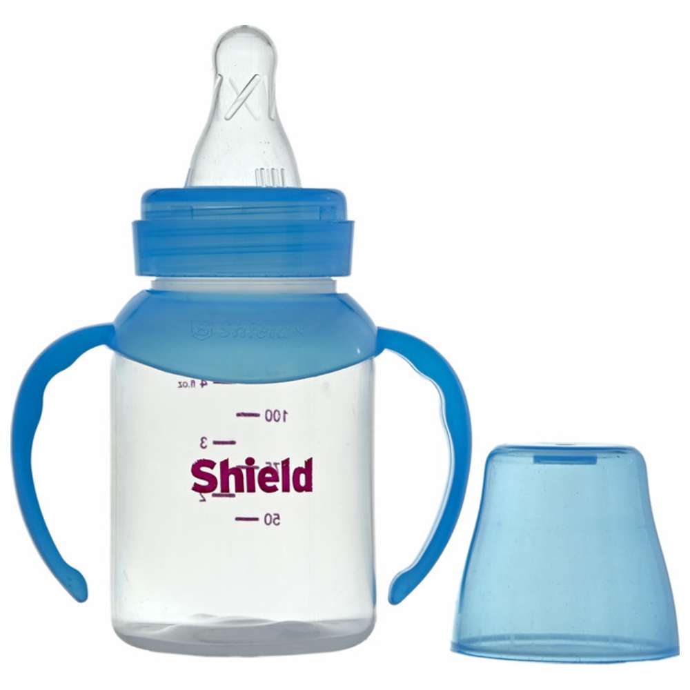 Shield Baby - Standard Neck Classic Feeding Bottle With Handle - 125 ml - Color May Vary - 1 Pc