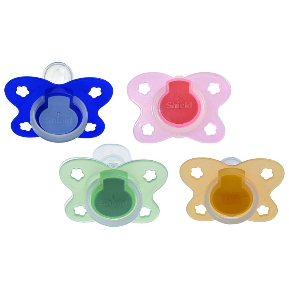 Shield Baby - Glow In The Dark Silicone Soother - 6M+ - Color May Vary - 1 Pc