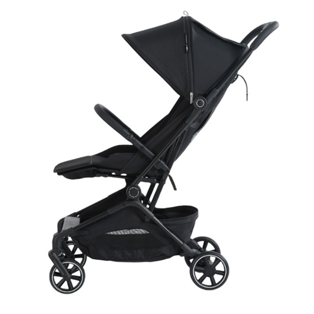 عربة أطفال قابلة للطي من Momcozy - بيد واحدة وبنقرة واحدة - أسود