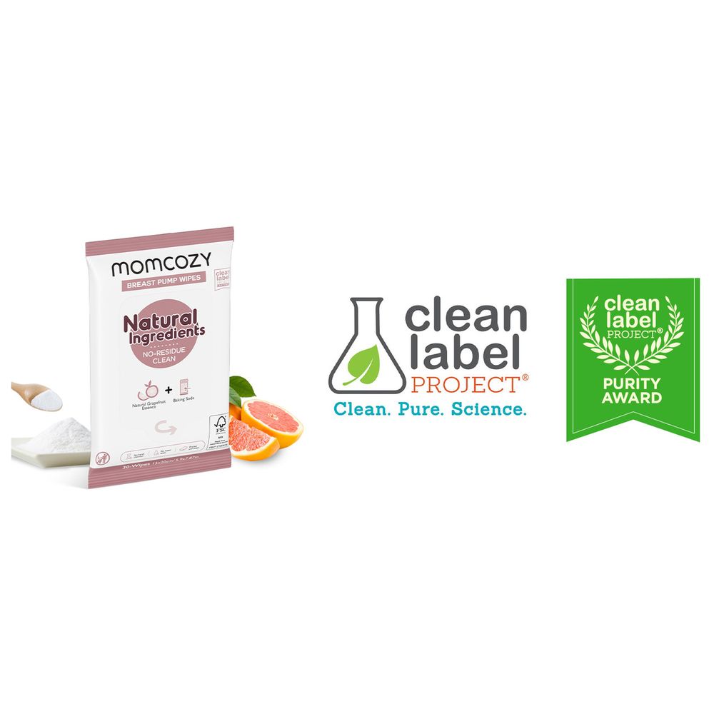 Momcozy - Natural Breast Pump Wipes - 30 Pcs
