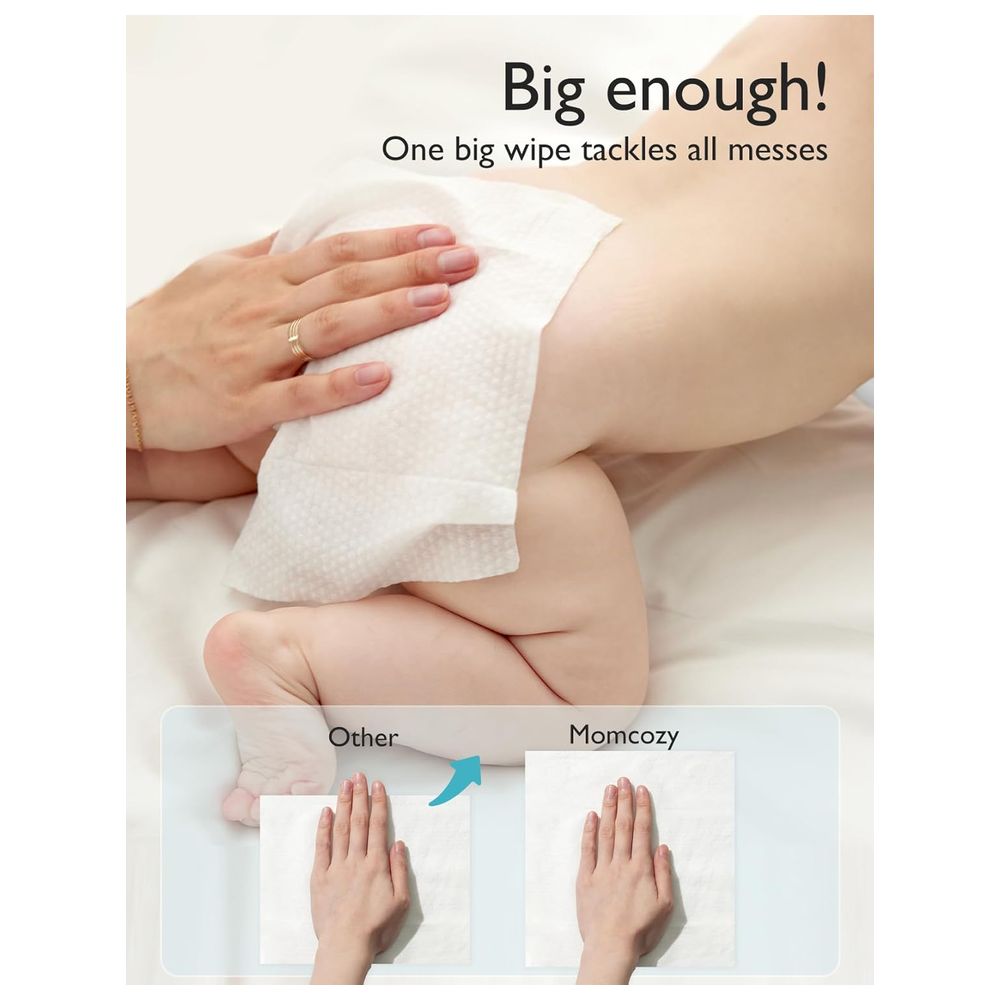 Momcozy - 99% Purified Water Based Wipes - Pack Of 8 - 480 Pcs