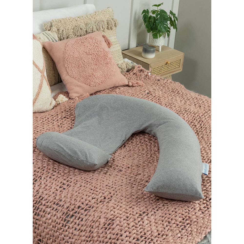 Mums & Bumps - Dreamgenii - Pregnancy, Support & Feeding Pillow - Grey Marl