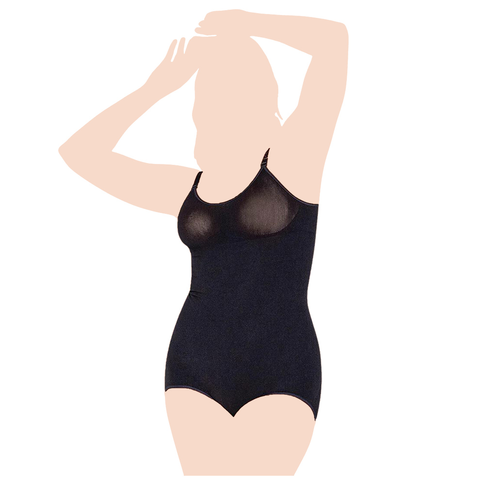 Mums & Bumps - Leonisa - Invisible Bodysuit Shaper With Targeted Compression - Black