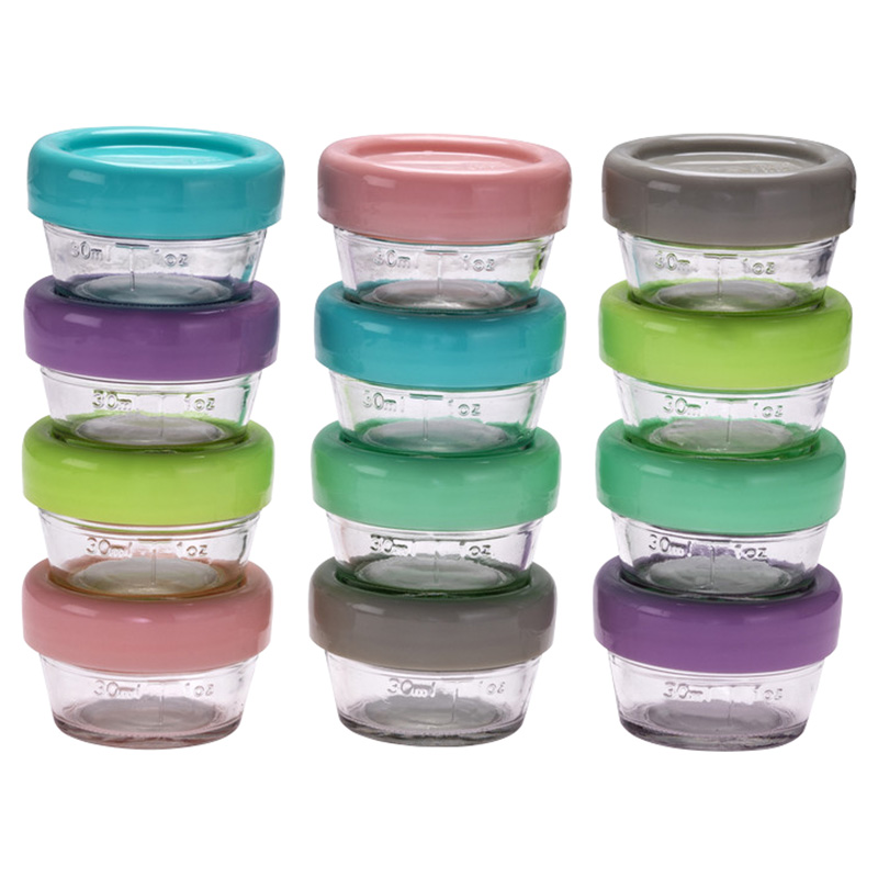 Melii - Glass Food Container - 2oz - 12pcs