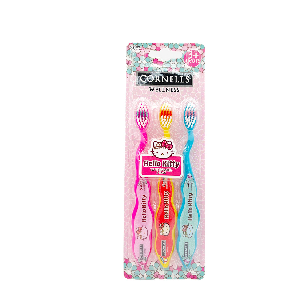 Cornells Wellness Hello Kitty Toothbrush - 3 Pcs