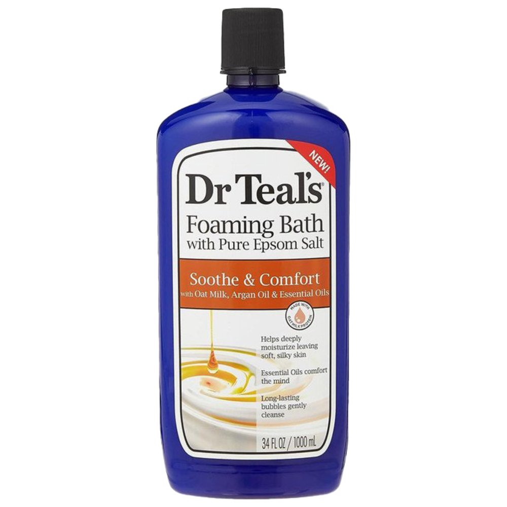 دكتور تيلز - حمام رغوي بملح إبسوم وحليب الشوفان وزيت الأرغان - 1000 مل