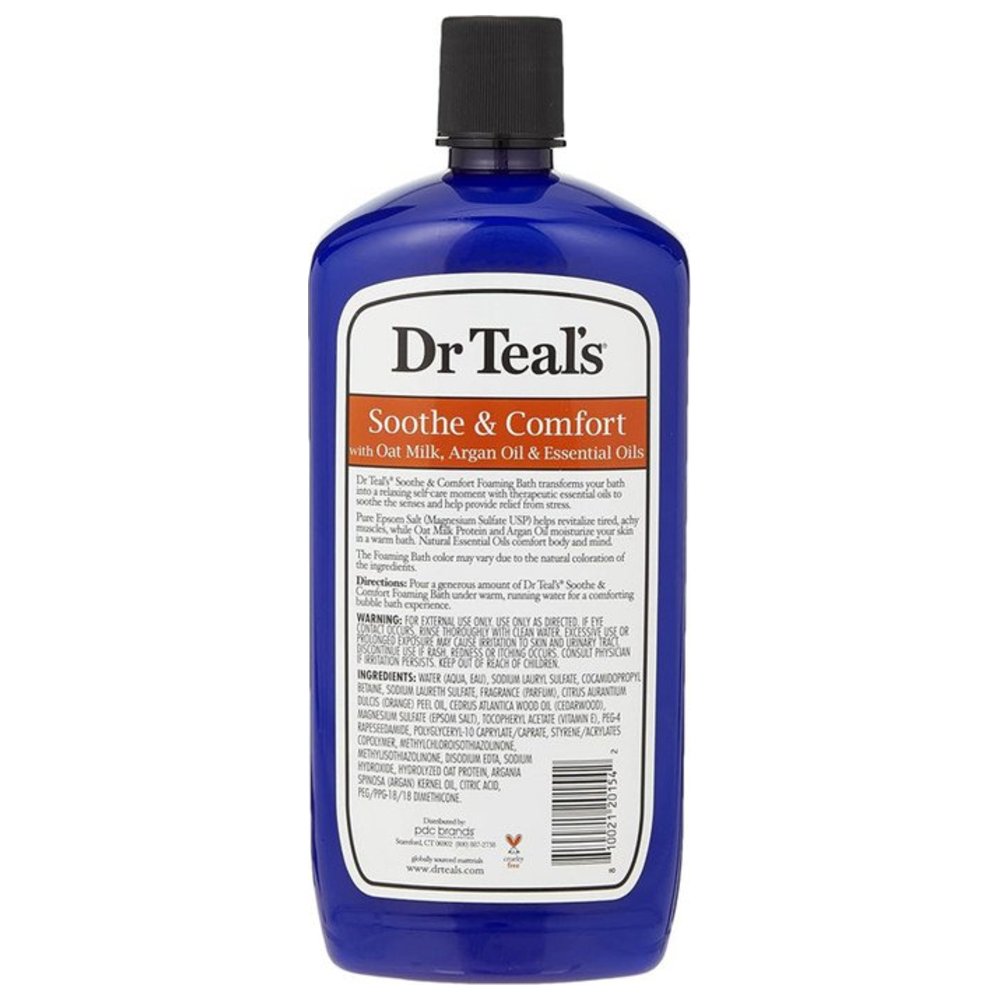 دكتور تيلز - حمام رغوي بملح إبسوم وحليب الشوفان وزيت الأرغان - 1000 مل