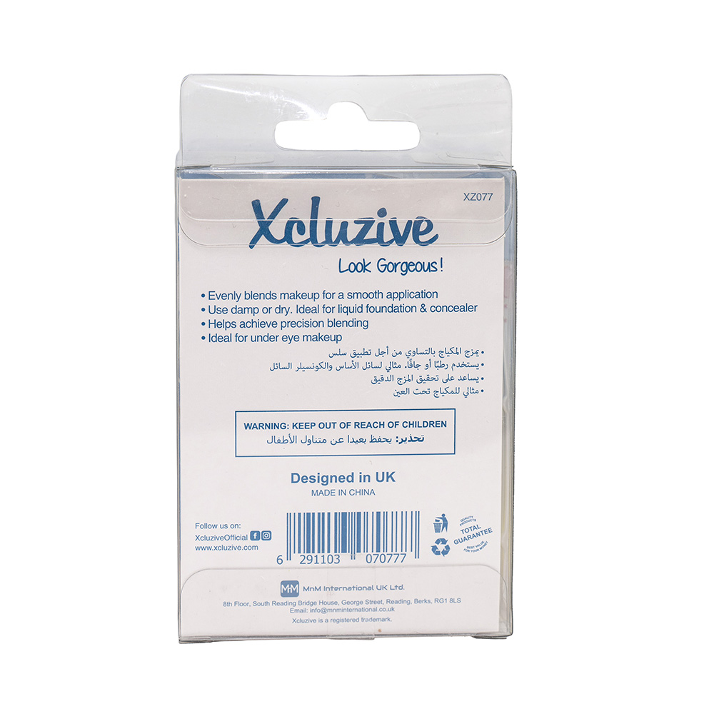 إكسكلوزيف - إسفنجات تجميل صغيرة خالية من اللاتكس - متعددة الألوان - 4 قطع