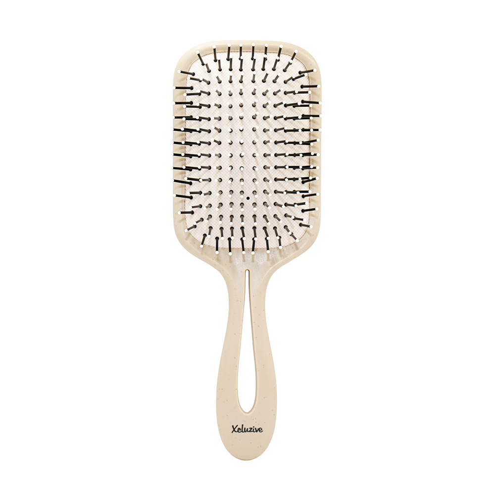 فرشاة شعر إكسكلوزيف - وسادة مجداف صديقة للبيئة - بيج