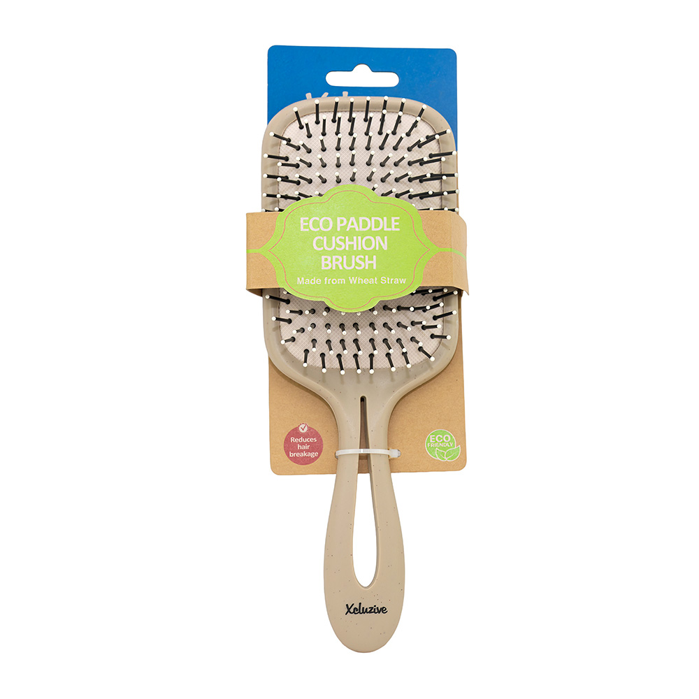 فرشاة شعر إكسكلوزيف - وسادة مجداف صديقة للبيئة - بيج