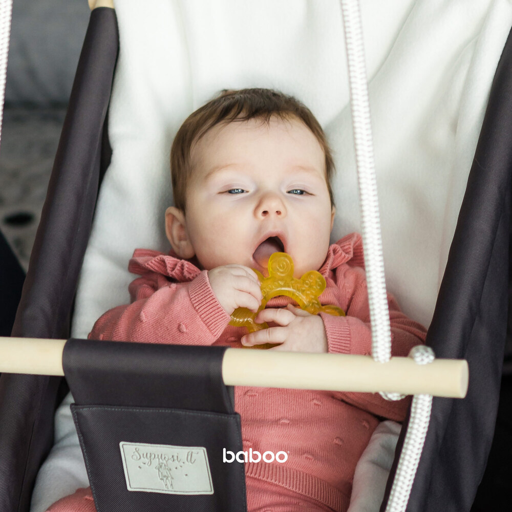 Baboo - Water-filled Cooling Teether Wheel - Yellow - 4m+