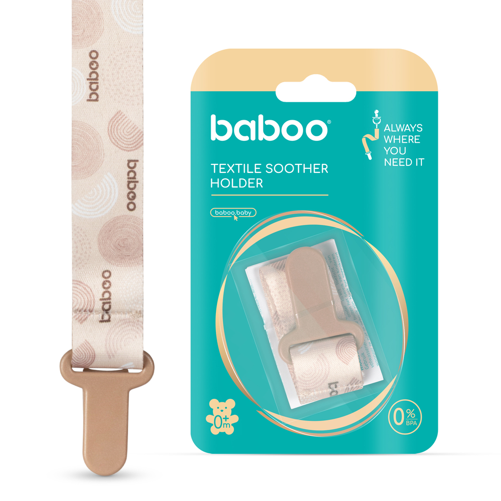 Baboo - Baby Pacifier Clip - Au Naturale