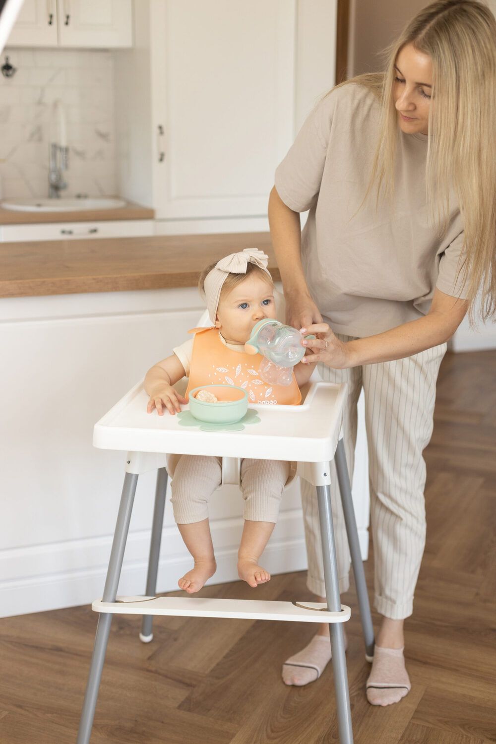 Baboo - Sippy Cup With Silicone Spout - Peachy Keen - 260ml - 6m+