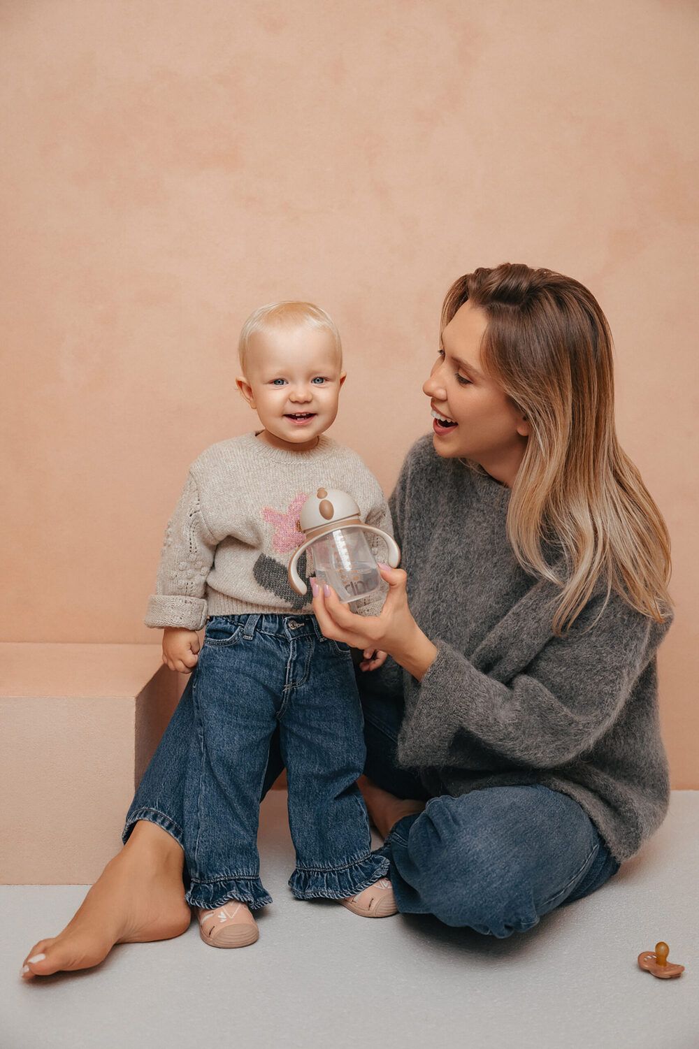 Baboo - Sippy Cup With Silicone Straw - Au Naturale - 260ml - 9m+