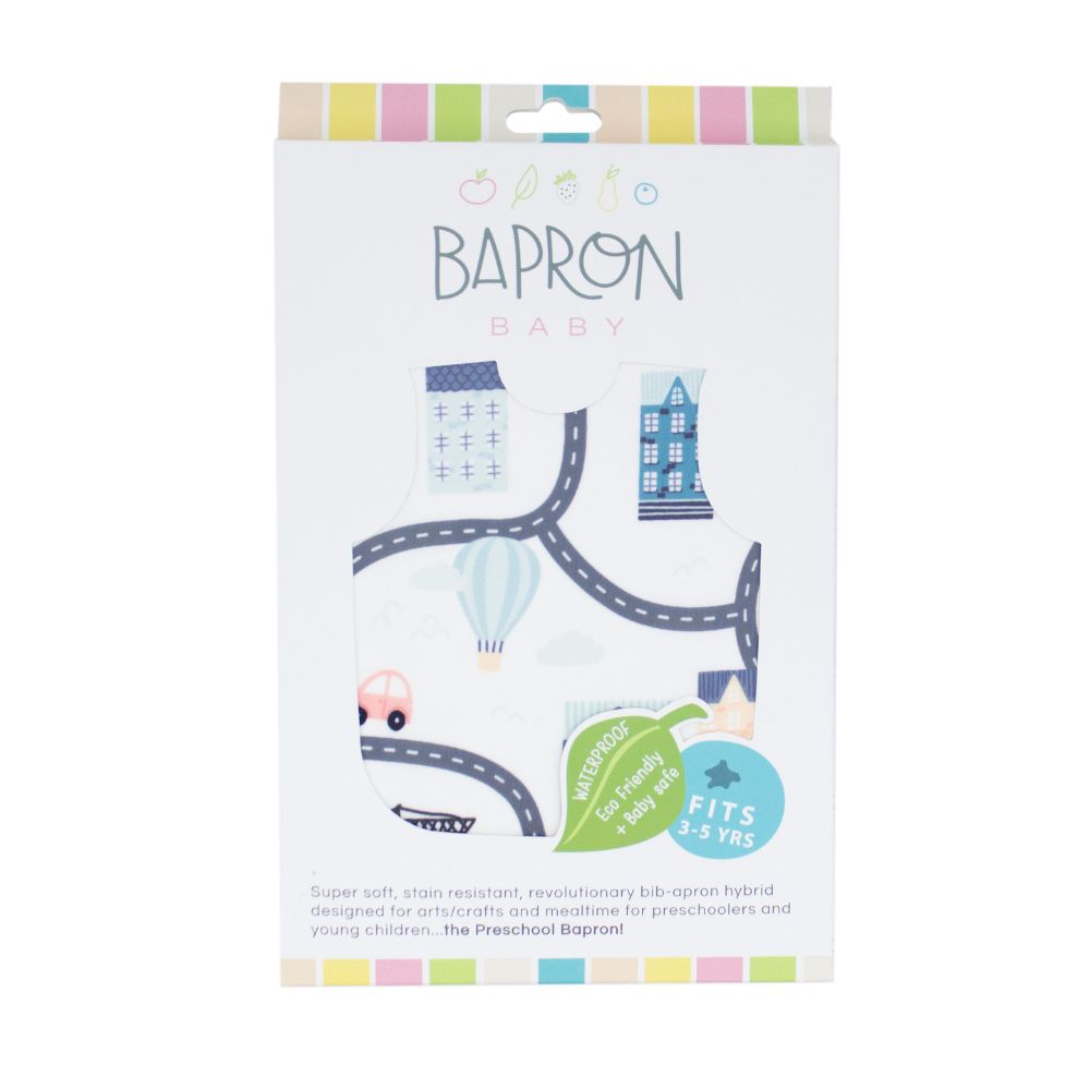 BapronBaby Feeding Bib - Tiny Town - Multicolor