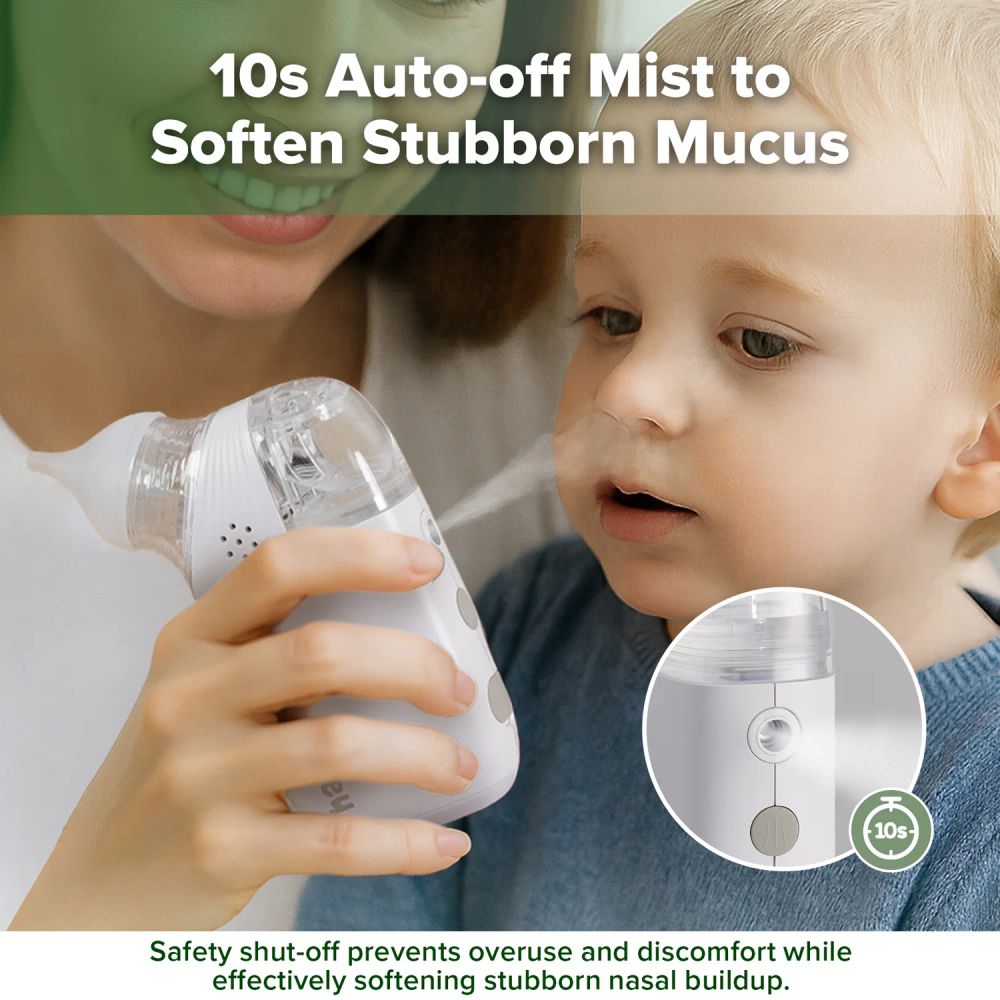 هاكا - شفاط أنف كهربائي للأطفال 2 في 1 مع بخاخ