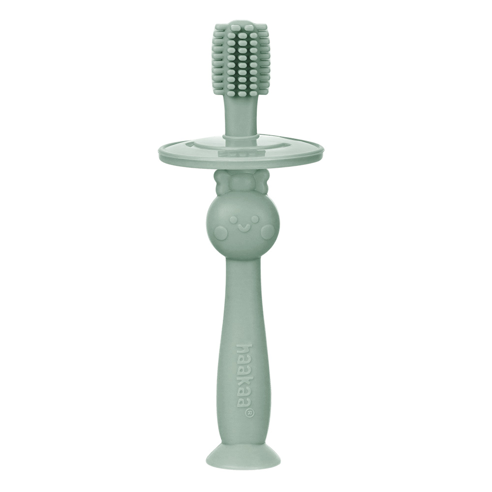 هاكا - فرشاة أسنان سيليكون 360 درجة - أخضر بازلاء