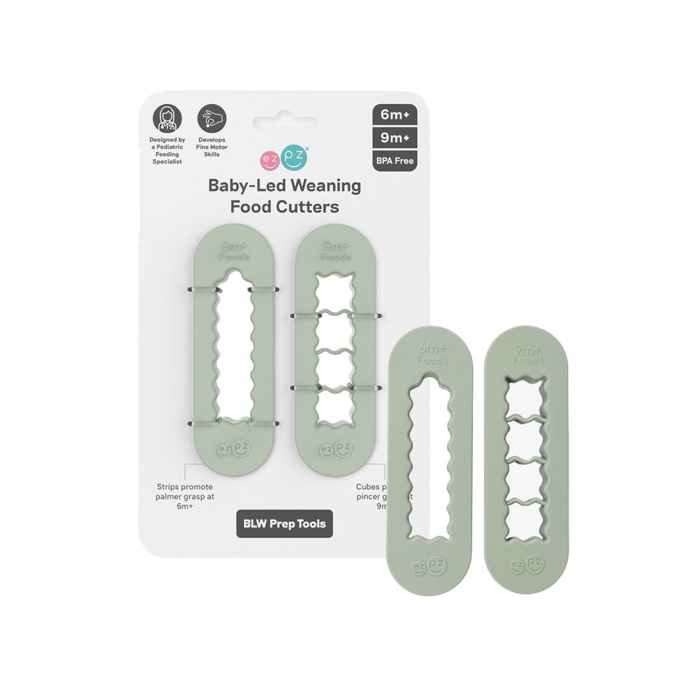 Ezpz - Baby-Led Weaning Food Cutter Set - Sage - 2 Pcs