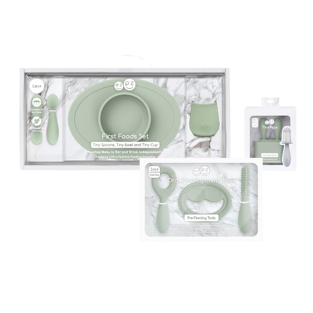 إيزي بيزي - مجموعة الطعام المثلى - أخضر ميرمية - 9 قطع