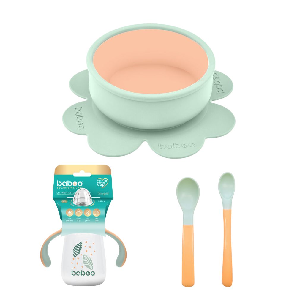 Baboo - Feeding + Weaning Bundle - Peachy Keen - 3pc