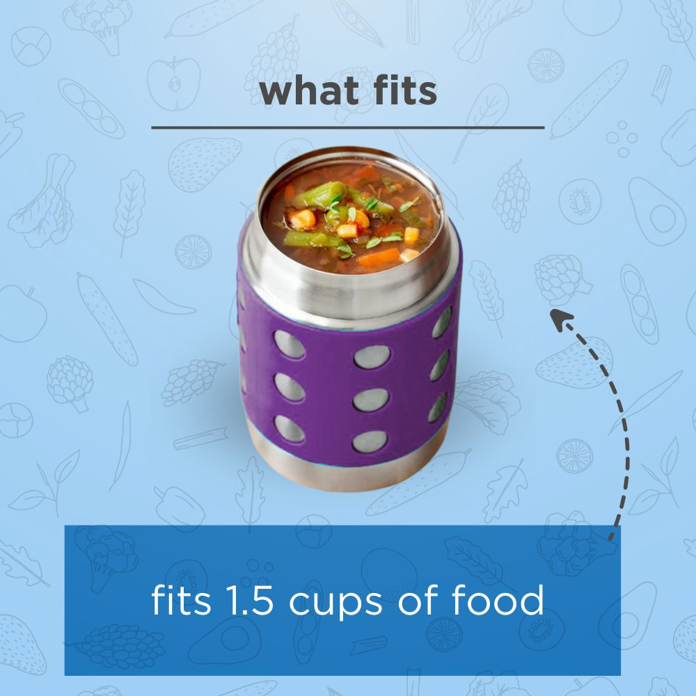 Lunchbots - Thermal Food Jar - Stainless Steel - Pink - 350 ml