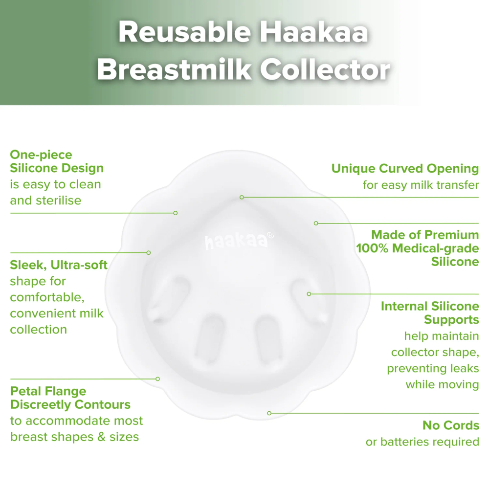 Haakaa - Petal Soft Silicone Milk Collector - Clear - 1 Pc