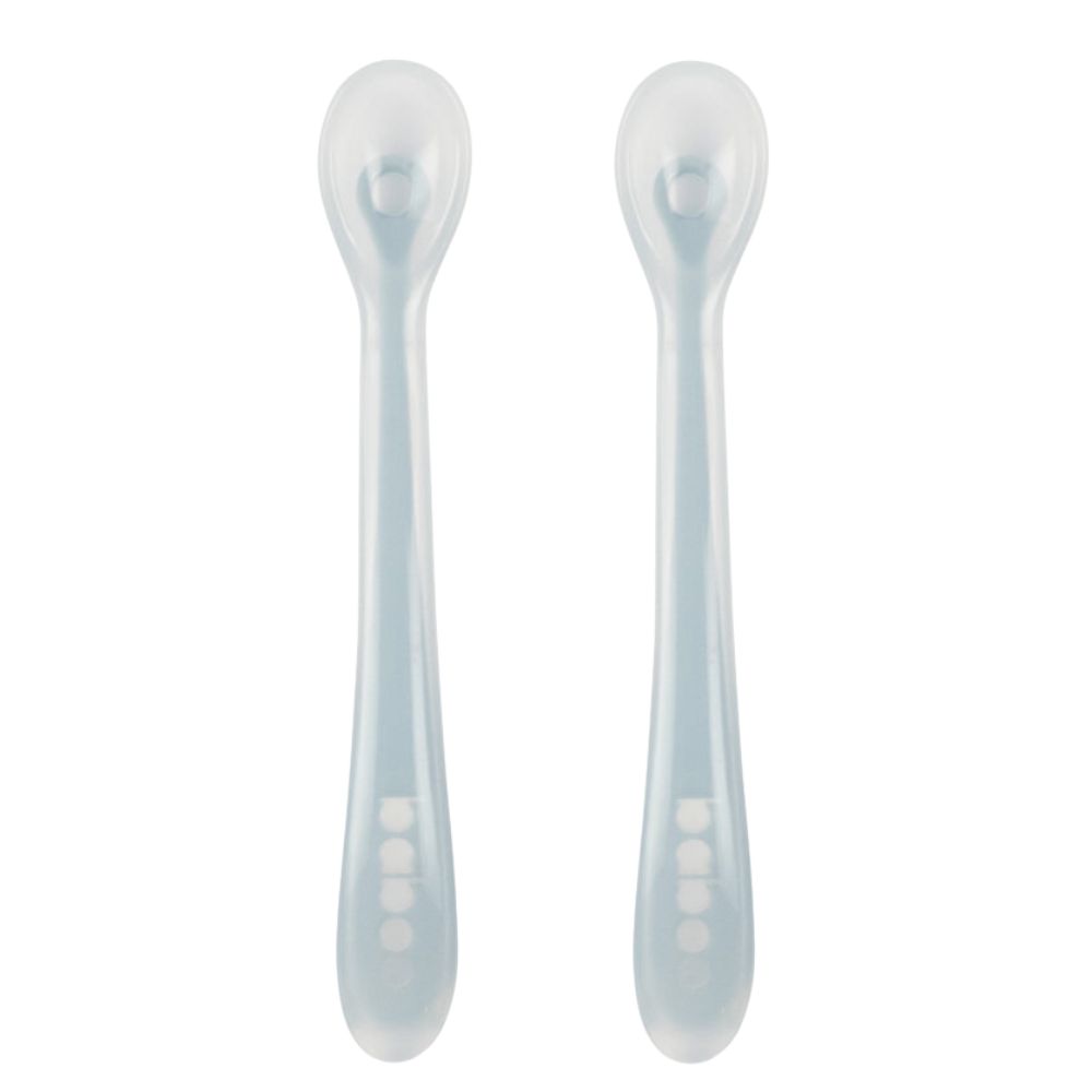 Baboo Silicone Spoon - Blue - Pack Of 2