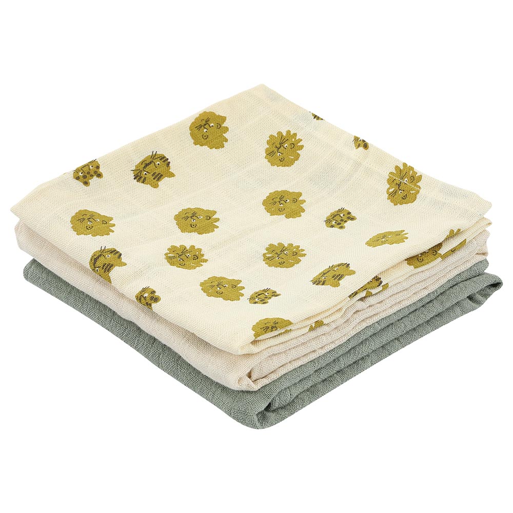 Trixie - Muslin Cloths Set - 3pcs - Lucky Leopard