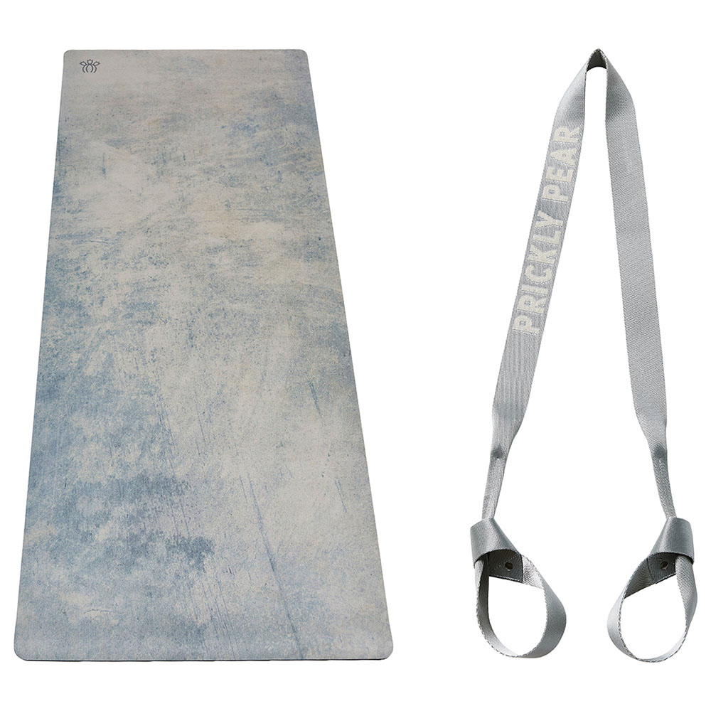 بريكلي بير - حصيرة يوغا باور غير قابلة للانزلاق جلد سويد مع حزام