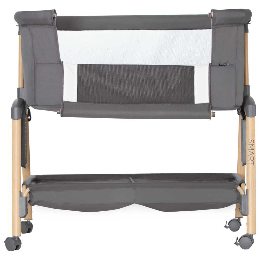 Asalvo 2-In-1 Mini Cot & Co-Sleep Crib - Smart - Grey