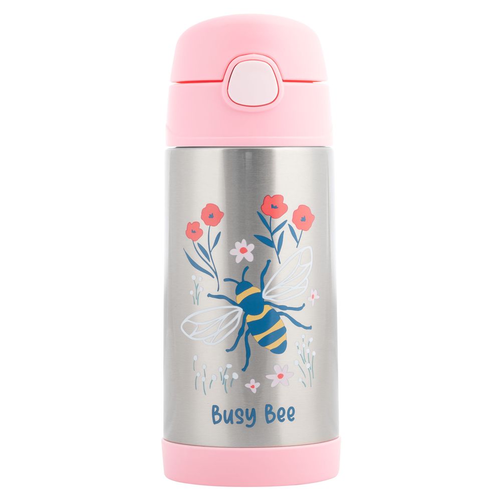 Stephen Joseph - Double Wall Stainless Steel Bottle - Busy Bee - 350ml