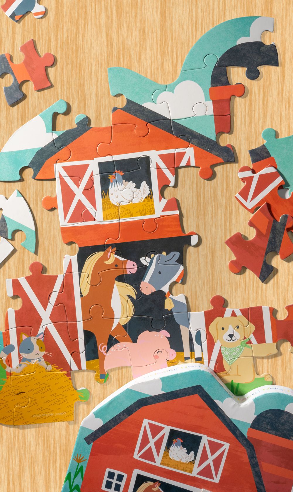 Stephen Joseph - Shaped Jigsaw Puzzle - Farm - 44pcs