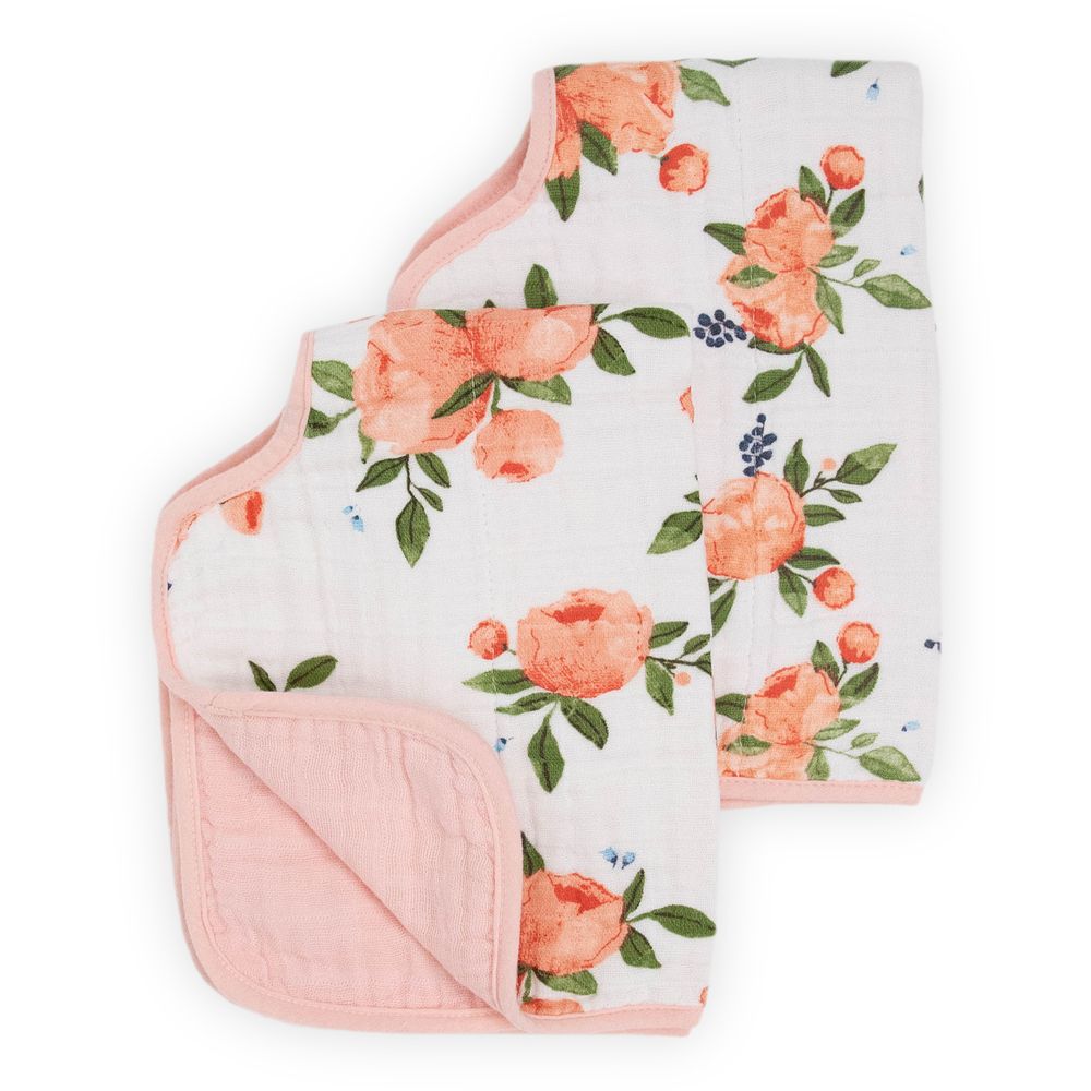 ليتل يونيكورن - مريلة تجشؤ - أزهار ألوان مائية - عدد 2