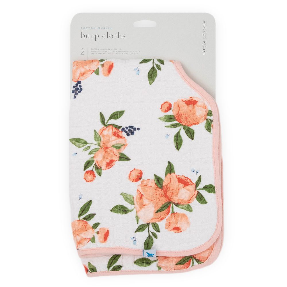 ليتل يونيكورن - مريلة تجشؤ - أزهار ألوان مائية - عدد 2