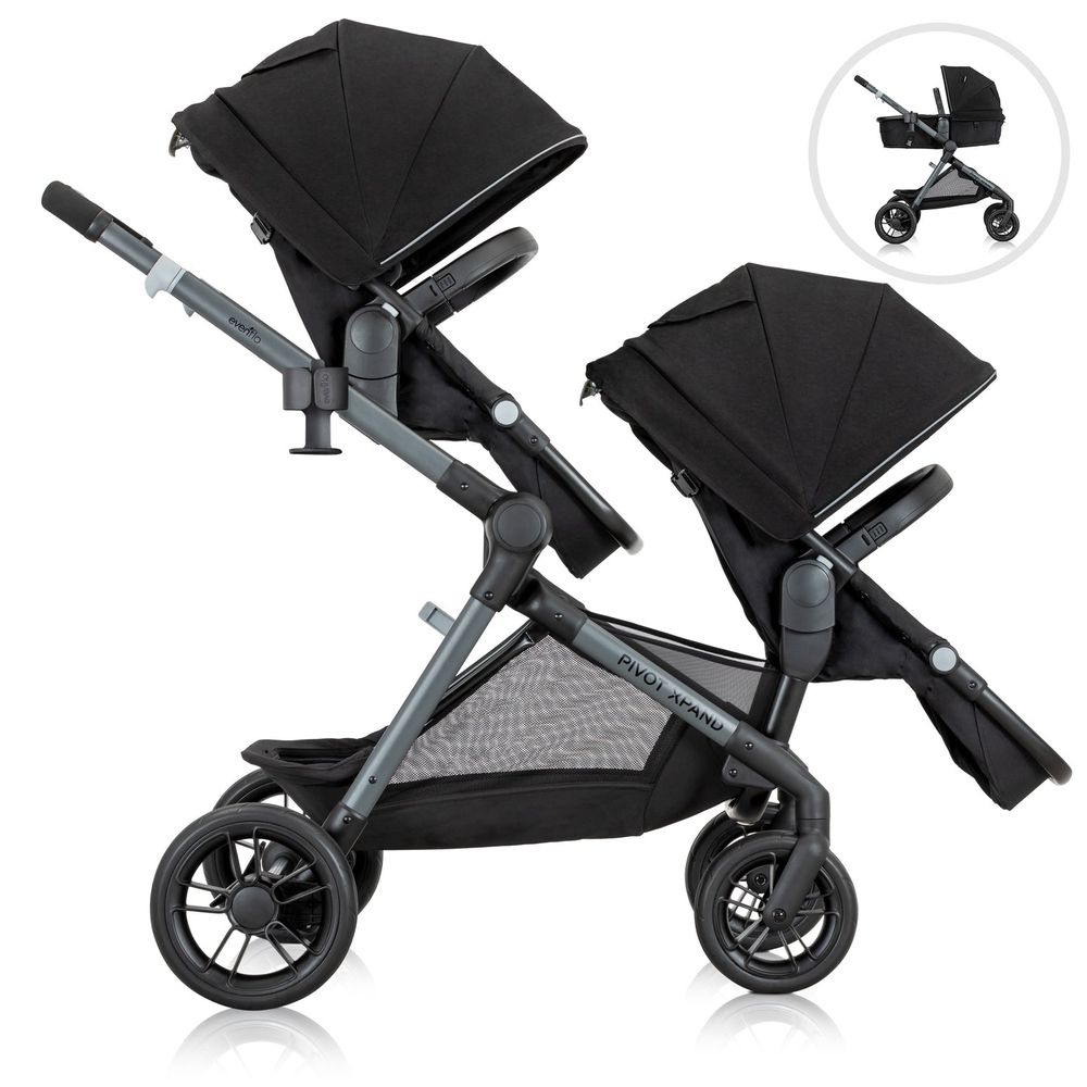 Evenflo - Pivot Xpand Modular Double Stroller - Ayrshire Black