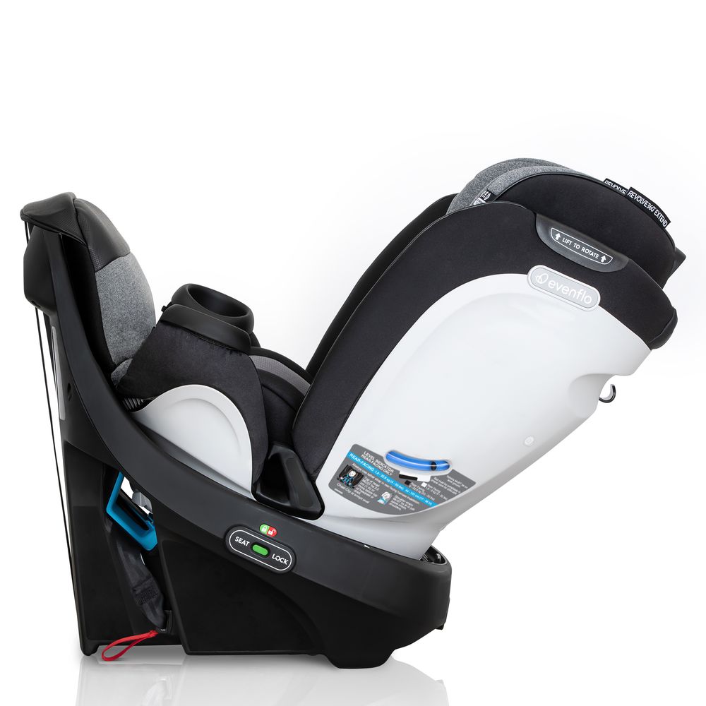 Evenflo - Gold Revolve360 Extend All In One Rotational Car Seat With Sensorsafe - Moonstone Gray