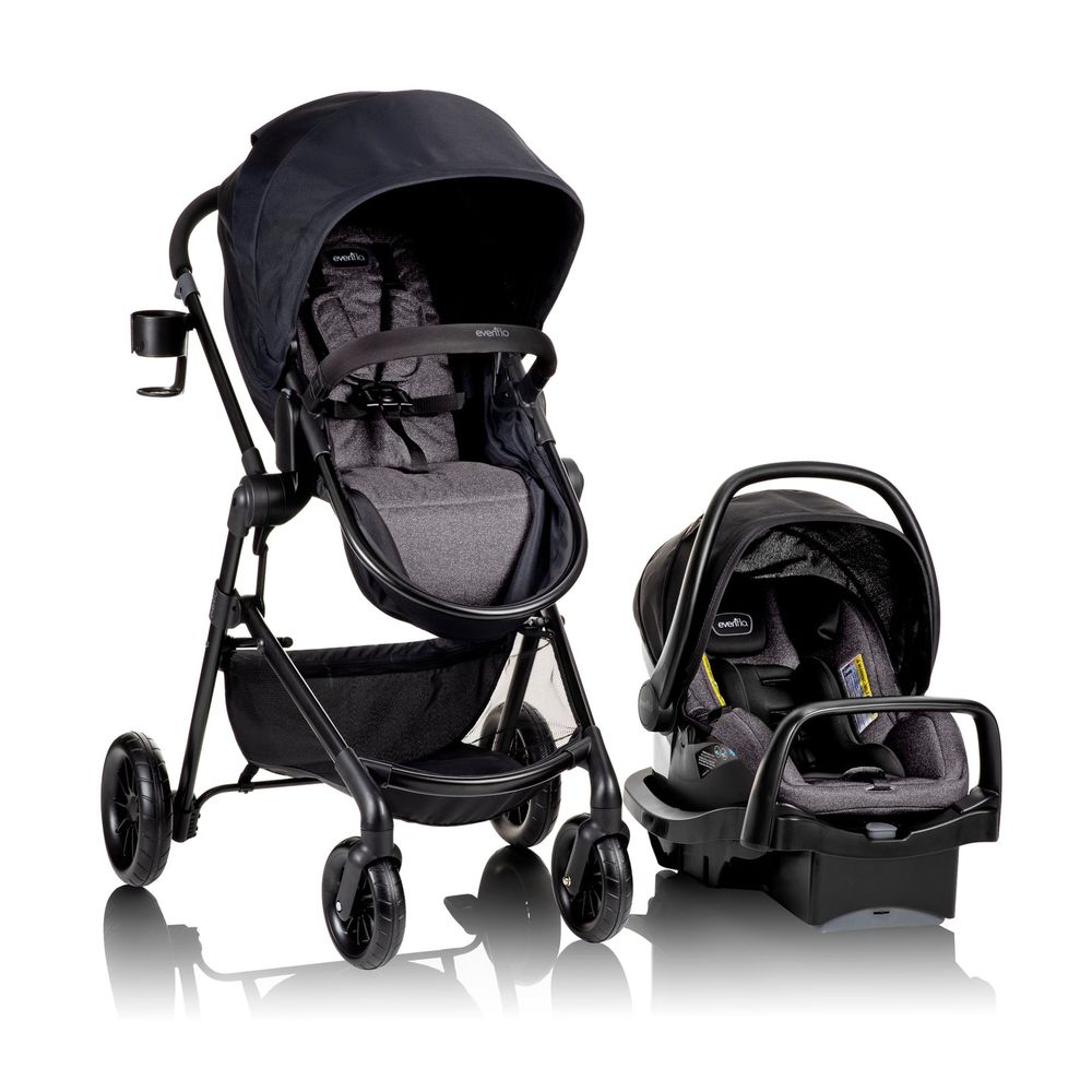 Evenflo - Pivot Modular Travel System With Litemax Infant Car Seat - Casual Grey