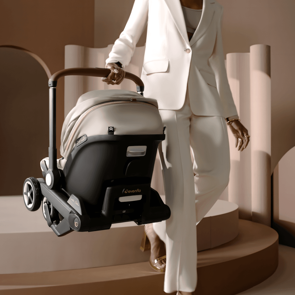 Evenflo - Shyft Dualride Infant Car Seat Stroller Combo - Champagne Beige