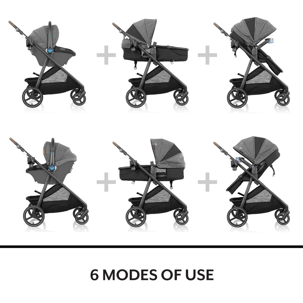 Evenflo - Shyft Intuiti+ Travel System - Dubhan Black