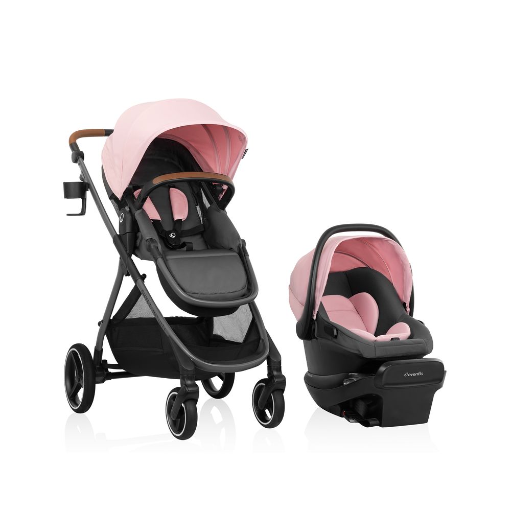 Evenflo - Shyft Intuiti Travel System Revolve180 Rotational Infant Car Seat - Pink
