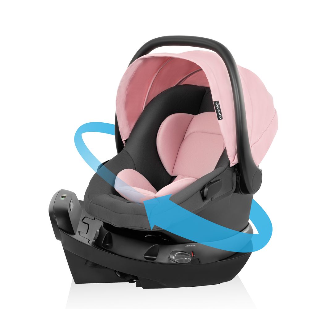 Evenflo - Shyft Intuiti Travel System Revolve180 Rotational Infant Car Seat - Pink