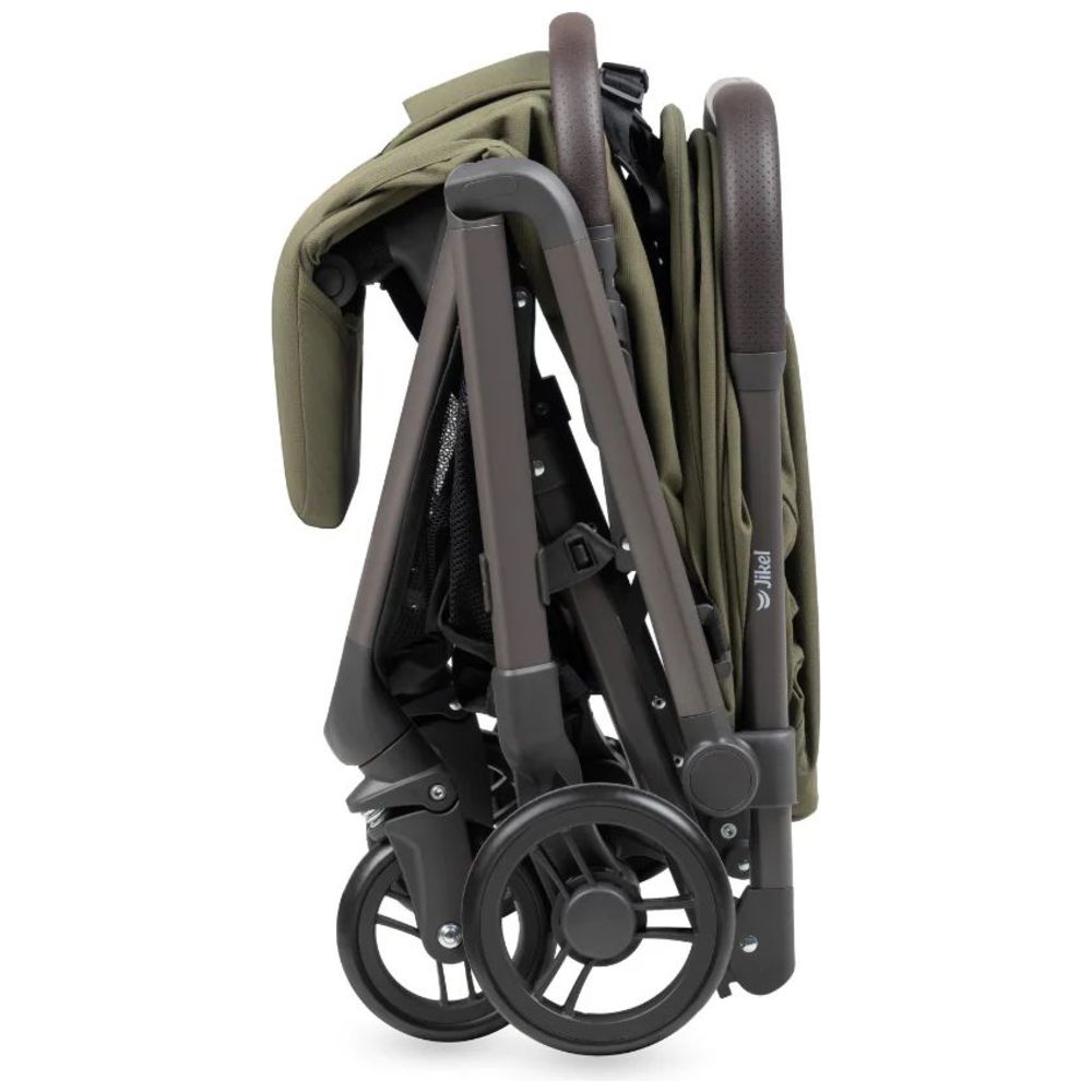 جيكل - عربية أطفال خفيفة الوزن قابلة للطي تلقائيًا - لون أخضر زيتوني